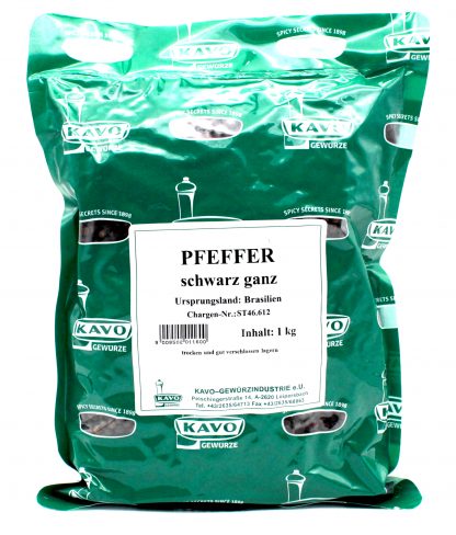 Pfeffer schwarz ganz 1kg KLS Wien