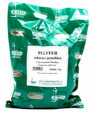 Pfeffer schwarz gemahlen 1 kg KLS Wien